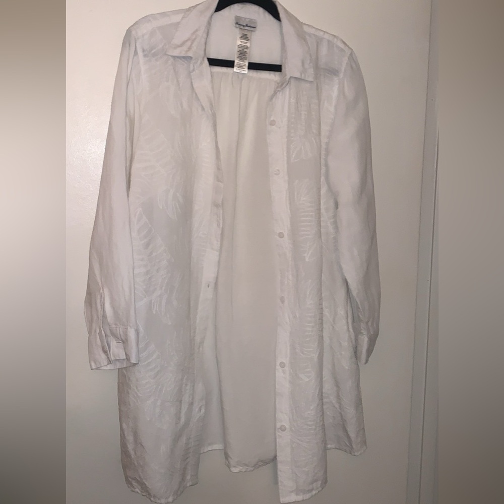 White Button-Up Shirt Dress